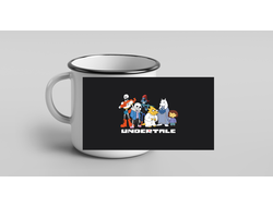 Кружка металлическая эмалированная Андертейл, Undertale №15
