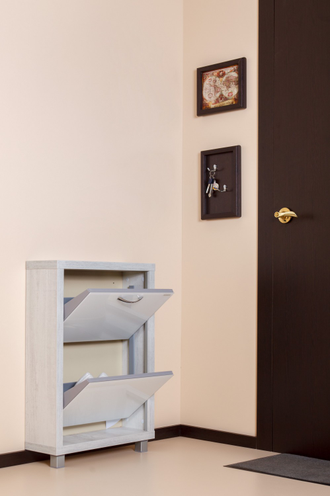 Обувница Айрон-2 (фасад стекло Белое)