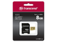 Карта памяти Transcend 500S microSDHC 8Gb UHS-I Cl10 + адаптер, TS8GUSD500S