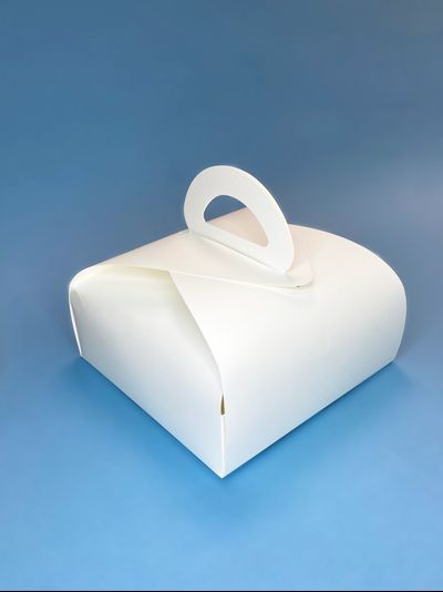 Упаковка сборная кондитерская с/р (белая), 220*220*120мм