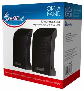Компьютерная акустика 2.0 SmartBuy ORCA BAND SBA-1000 6Вт, питание от USB, черные