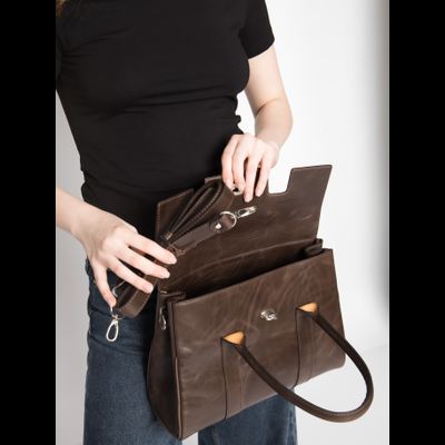 Деловая сумка Valenza Premium brown (арт. 5076-52)