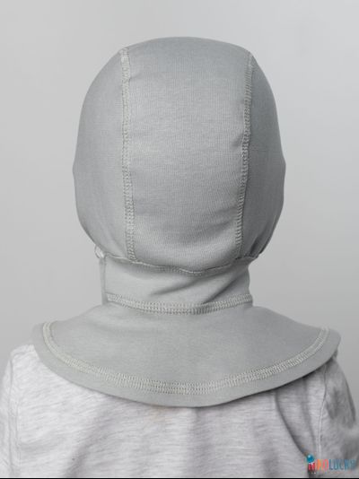 Шапка-шлем 24301-01 95%хлопок 5%лайкра, серый 42-44