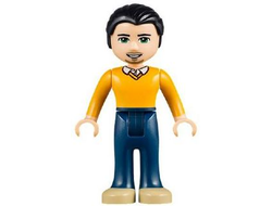 Friends Luis - Dark Blue Trousers, Bright Light Orange Sweater, n/a (frnd092)