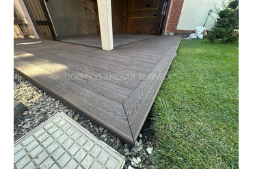 Беседка со стеклянным остеклением, пол ДПК