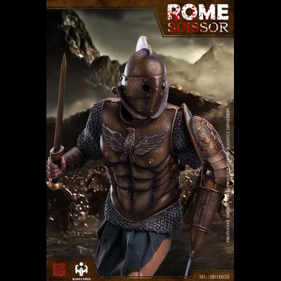 Римский гладиатор скисор (арбелас) в золотой броне - Коллекционная ФИГУРКА 1/6 Imperial Army Hunting Ground Fighter SCISSOR Gold Edition (HH18035) - HHMODEL &amp; HAOYUTOYS