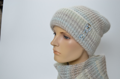 Итальянская шапка шарф зима 2025