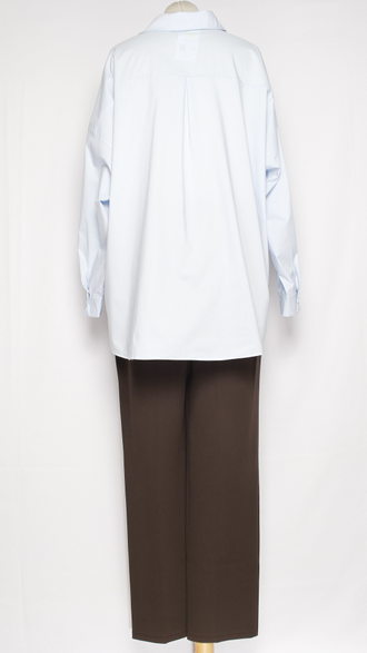 РУБАШКА "КЛАССИКА Карман" голубая  р.50,52,54,56,58,60