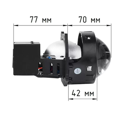 Билед модули Aozoom A10 24 вольта, 3.0 дюйма, 2 чипа, 5500К, 24V, 58W/66W, крепление 3R (комплект, 2шт)