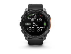 Умные часы Garmin Fenix 8 - 51 мм, AMOLED серый, черный силиконовый ремешок (010-02905-00)