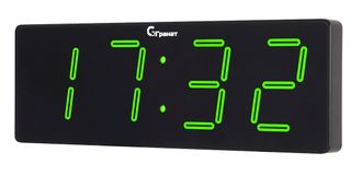 Настенные сетевые часы С-2512-Зеленые 52*18см