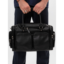 Кожаная дорожная сумка Bufaloro black (арт. 4012-01)