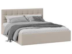 Кровать с мягкой обивкой и заглушиной ЭММА с ПМ 1600 Велюр Confetti Cream