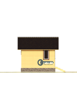 Б-04 ГАБАРИТНЫЕ РАЗМЕРЫ: (4Х4М) 1 ЭТАЖ, ОБЩАЯ ПЛОЩАДЬ: 16М²