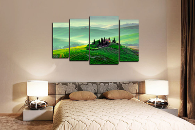 Модульная картина "Усадьба на холме"