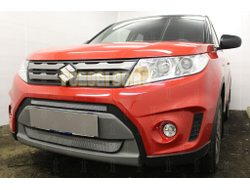Защита радиатора Suzuki Vitara 2014-2018 (2 части) chrome
