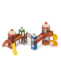 Серия «Карандаши» ДИК 2.26.06 H=1200 H=2000 винтовой скат пластиковая горка игровой комплекс