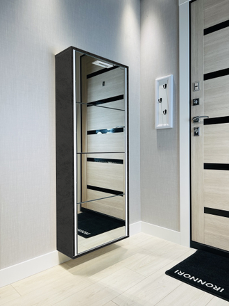 Обувница Айрон-4 Лайт (фасад зеркало)