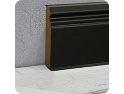 Напольный плинтус с мягким краем Dollken Hamburg Style, высота 100 мм. толщина 16 мм. цвет черный