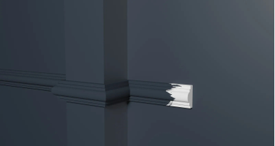 Молдинг Decor Dizain DD35, дюрополимерный, влагостойкий, под покраску, длина 2 м