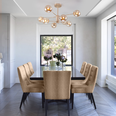 Потолочная люстра со стеклянными плафонами 30166/8 золото Eurosvet&trade;