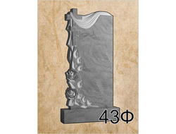 Памятник из мрамора (фигурный, ЧПУ) 1000х500х80 с гравировкой -ЧПУ-м-43Ф