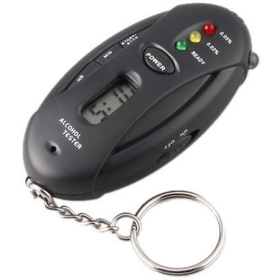 Алкотестер-брелок ALCOHOL BREATH TESTER AND TIMER WITH FLASHLIGHT ОПТОМ