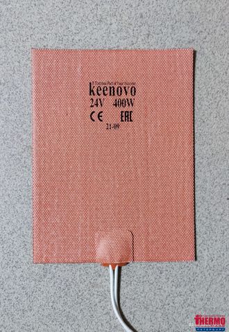 Гибкая нагревающая пластина 400 Вт 24 В (152х203) Keenovo (3М СКОТЧ, БЕЗ ТЕРМОДАТЧИКА)