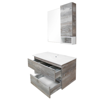 Тумба-умывальник "Турин-90М" дуб бежевый с раковиной COMFORTY 90E