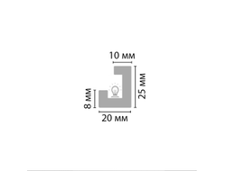 Молдинг гладкий DECOMASTER A242 (25*20*2000мм)