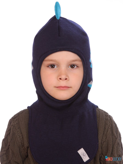 Шапка-шлем  21101-04, цвет темно-синий,ярко-голубой, р. 52-54