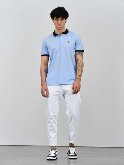Поло мужское PM-002 голубое
