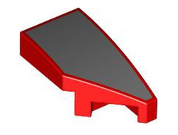 Wedge 2 x 1 x 2/3 Right with Dark Bluish Gray Surface Pattern, Red (29119pb031 6472239)