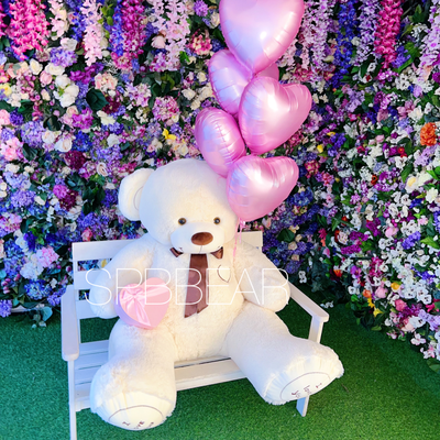 Плюшевый мишка 200 см, Шары сердца 5, Киндер бокс большой
