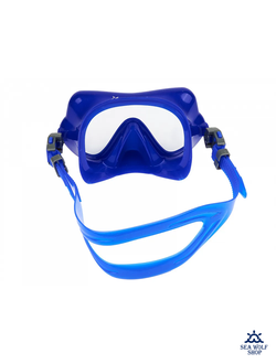 Маска с трубкой Sargan "БАТТЕРФЛЯЙ-М" черно-ярко синий