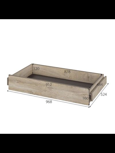 Этна ящик для шкафа 100 Дуб эндгрейн