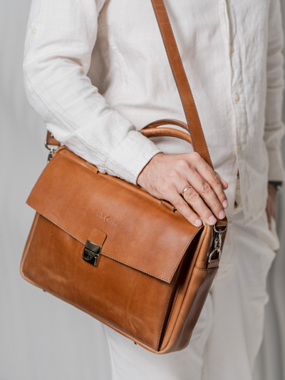 Сумка для ноутбука Terrazzo cognac (арт. 1031-03)