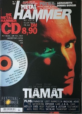 Metal Hammer Deutsch Magazine July 1997 Tiamat, Rammstein, Иностранные журналы, Intpressshop
