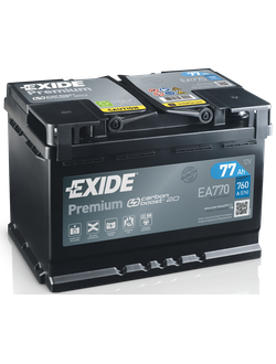 АККУМУЛЯТОР АВТОМОБИЛЬНЫЙ EXIDE PREMIUM EA770 R+ 77Ah 760А (En)