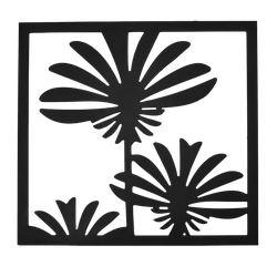 Квадратное панно Цветы из МДФ