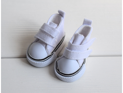 Кеды белые на липучках