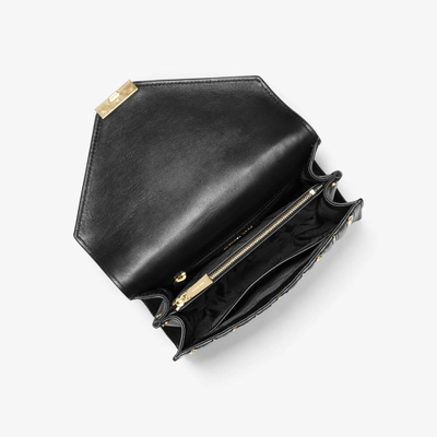 Сумка женская WHITNEY CHAIN-LINK QUILTED LEATHER CONVERTIBLE черная