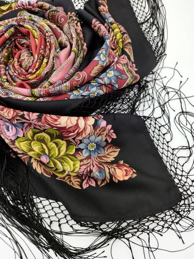 Павловопосадский платок Майя 372-19