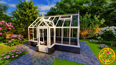 Английская теплица с холлом ЕЛИЗАВЕТА М 5х3