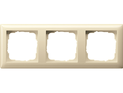 021301 Gira, Рамка 3 поста, глянцевый кремовый