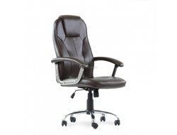 Кресло Barneo K-8 для руководителя коричневая кожа, газлифт 3кл, PU-R57 купить в Ялте