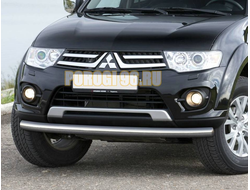 Защита переднего бампера d76 Mitsubishi Pajero Sport ( Митсубиси Паджеро спорт)