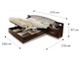 Кровать с подъемным механизмом "Luna" 160х200 см