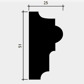 Молдинг 1.51.304 - 51*25*2000мм