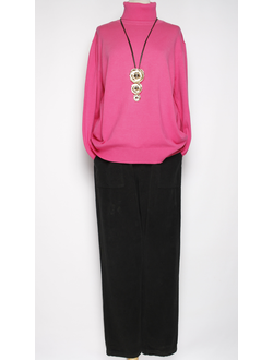 Брюки вельветовые "ПУГОВИЦЫ СПЕРЕДИ" черные  до р.52